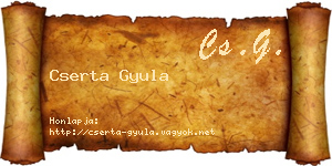 Cserta Gyula névjegykártya